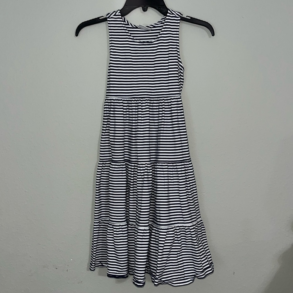 Hanna Andersson Twirl Power blue striped dress